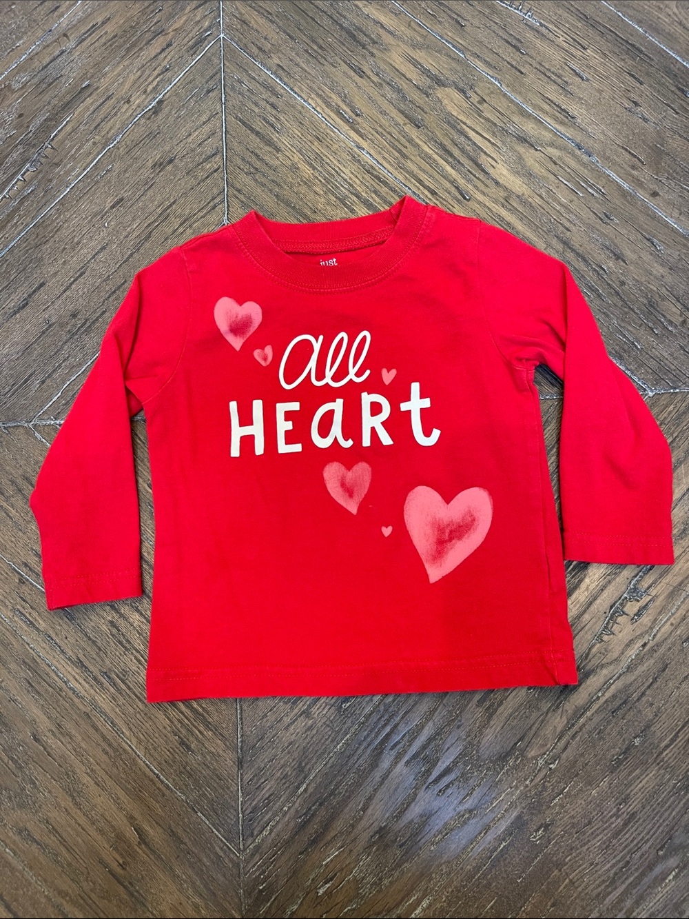 Carter's Red 'All Heart' Long-Sleeve Tee for Kids